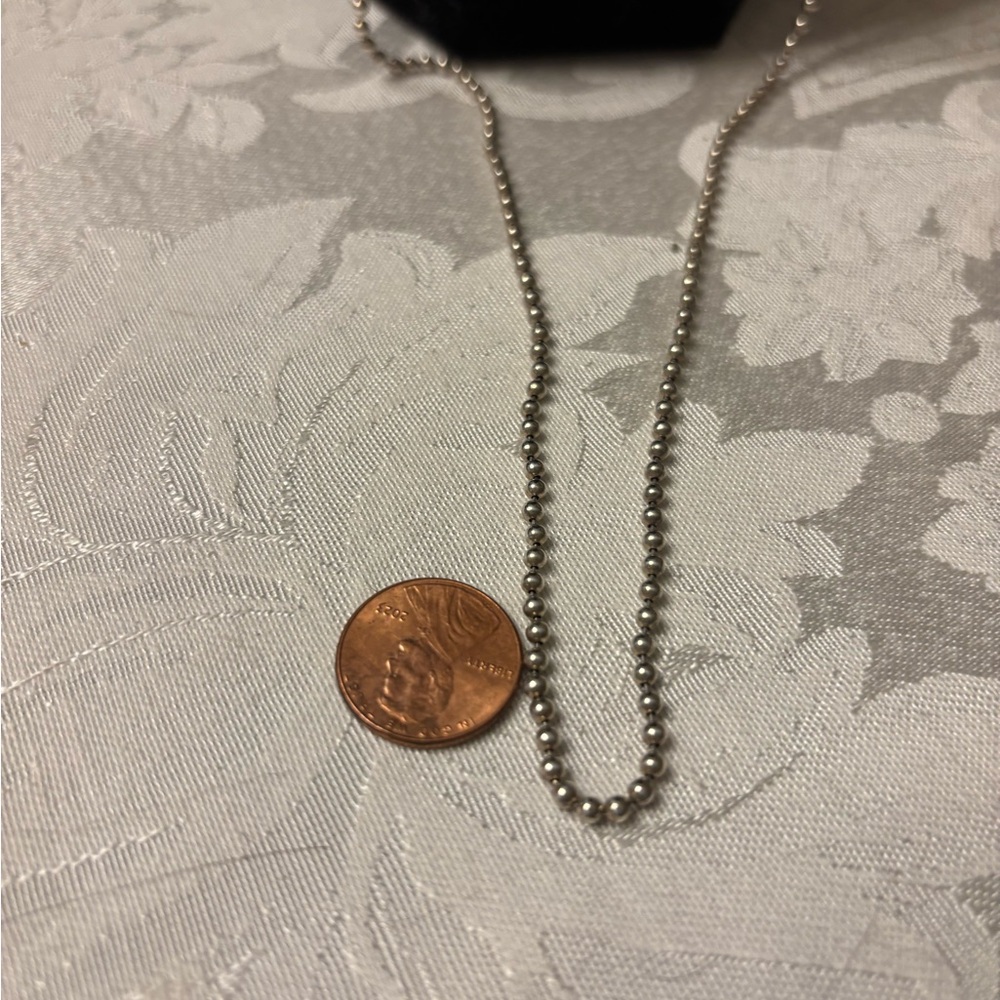 Tiffany &Co Sterling 925 ball necklace/chain. 33” long. - Picture 3 of 8